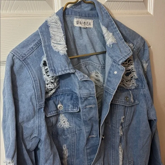 Distressed Blue Denim Jacket Waimea - Picture 2 of 8